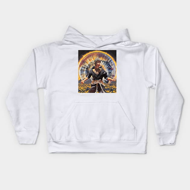 Raging Monkey King Kids Hoodie by sadfwer